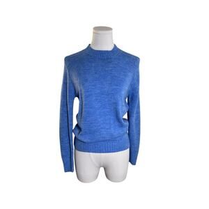 Vintage Empire Knitwear Blue Crewneck Sweater 100% Acrylic 80s Retro S/XS